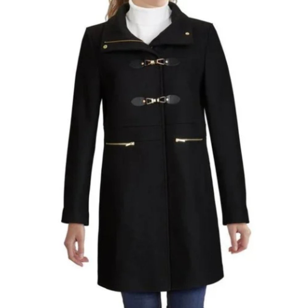 Cole Haan Wool Blend Zip Front Jacket Size 4